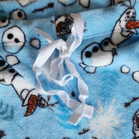 Disney Frozen Blue Plush Olaf PJ Bottoms 1X New Plus - Picture 4 of 4